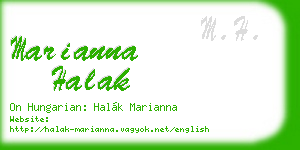 marianna halak business card