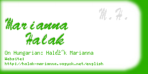 marianna halak business card